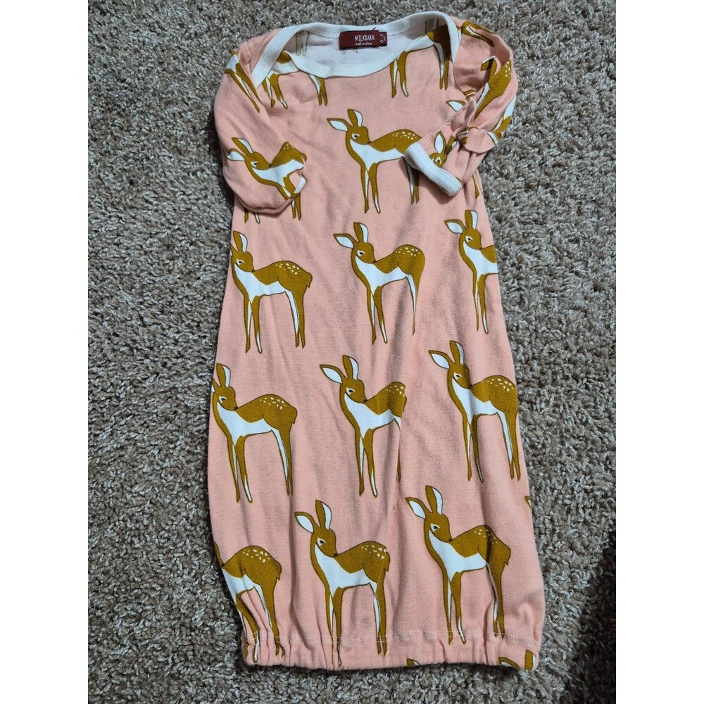 Milkbarn organic cotton gown size 0-3 months